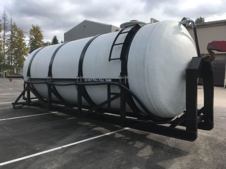Hook lift frame tank trailers