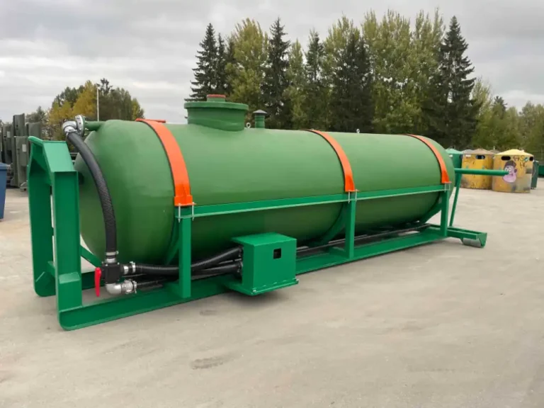 Hook lift frame tank trailers